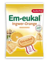 EM-EUKAL Bonbons Ingwer Orange zuckerfrei