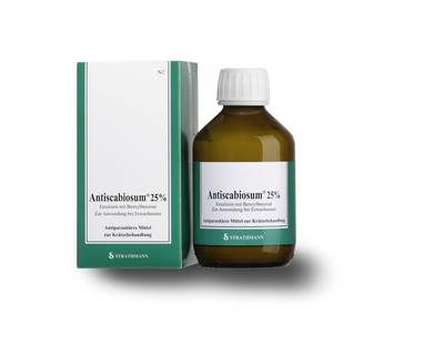 Antiscabiosum 25 % für Erwachsene Emulsion bei Krätze, 200 ml Lösung —  apohealth - Gesundheit aus der Apotheke